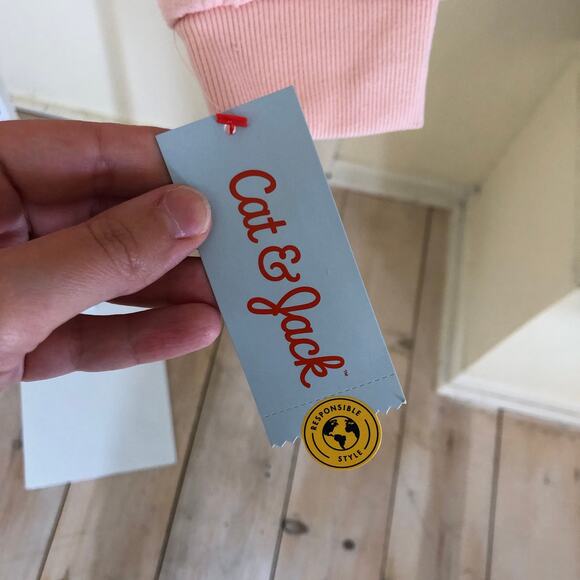 Cat & Jack NWT Girls Long Sleeve French Terry Floral Pullover Sweatshirt S (6/7) - Picture 4 of 7